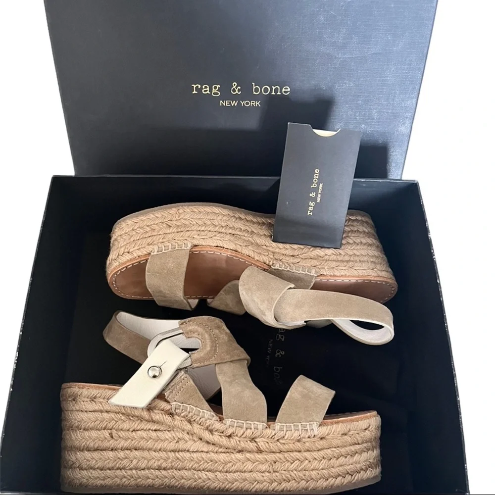 Rag and Bone August Espadrille - Leather Platform‎ Sandal
